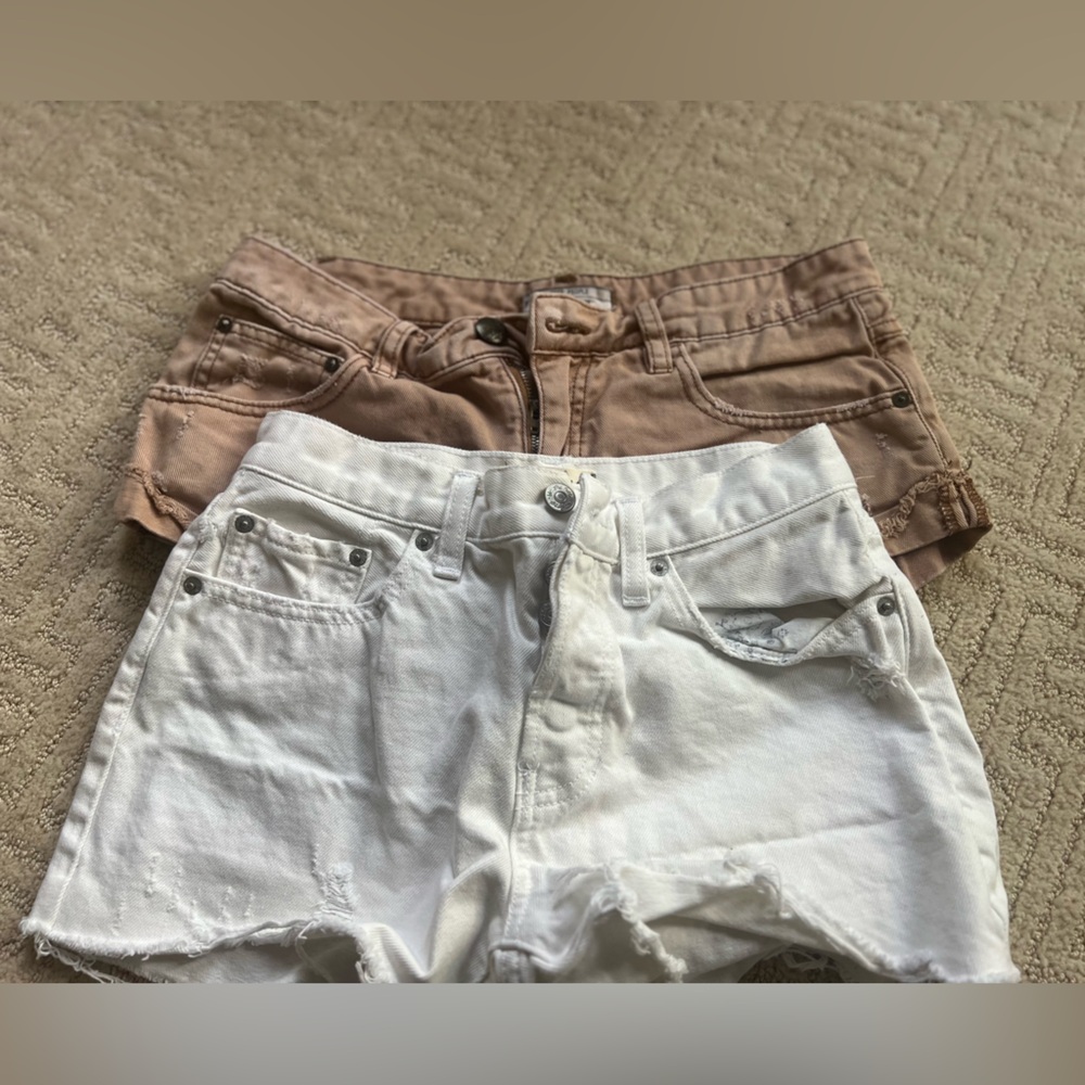 Two pair cutoff denim shorts from Free People